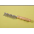 Wooden Handle with Steel Comb for Pet Grooming